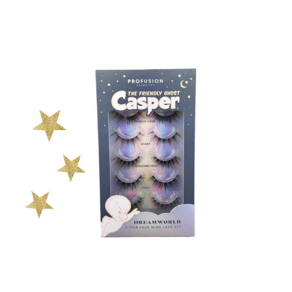 CASPER THE FRIENDLY GHOST | FRIGHTFULLY FUN 5 PAIR FAUX MINK LASH SET